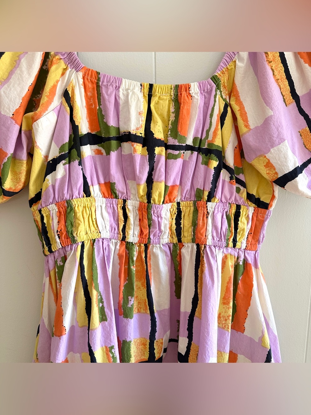 Cleobella Iona Puff Sleeve Mini Dress Size Medium - Picture 4 of 7